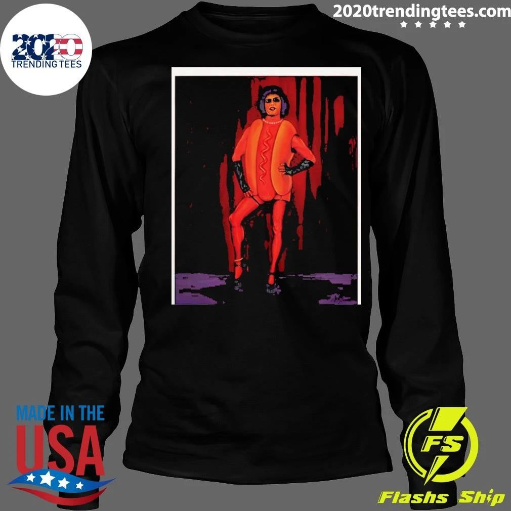 Dr. Frank-N-Furter Tim Curry Hot Dog Art shirt