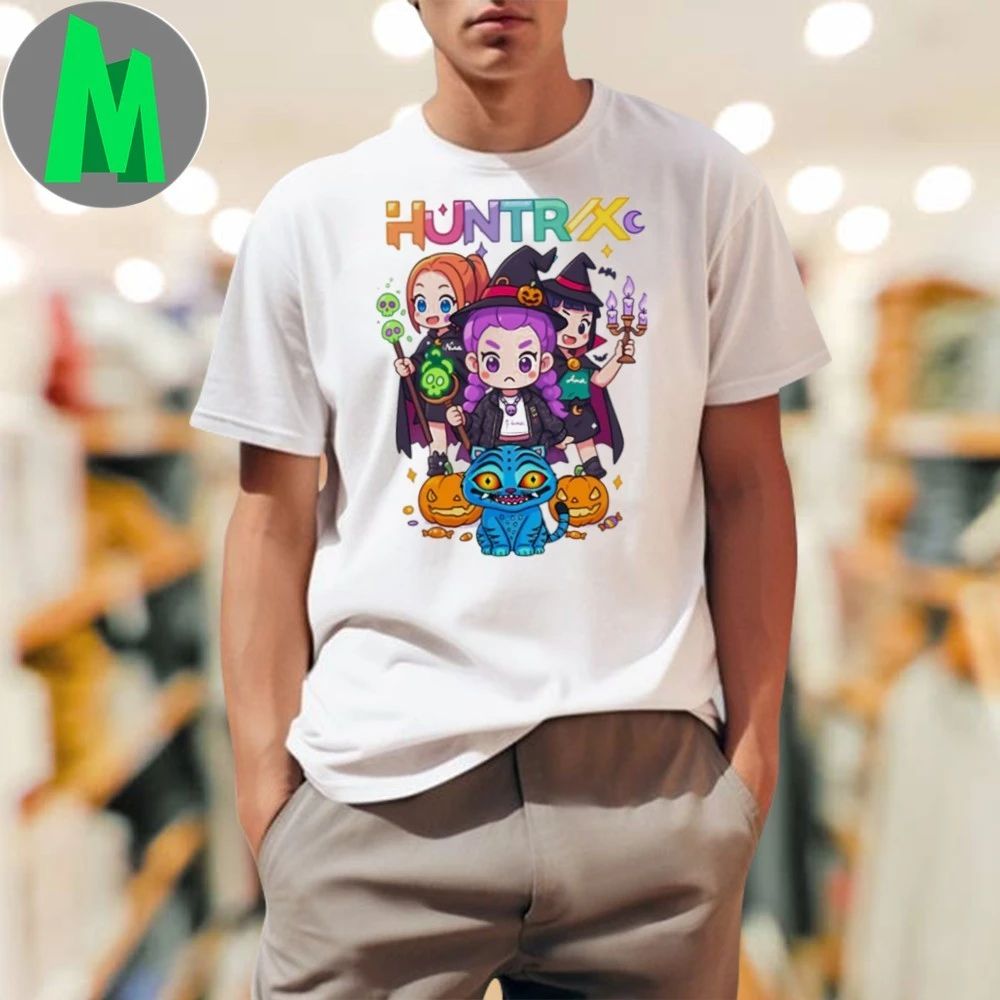 Spooky Huntrix Halloween Chipi Kpop Demon Hunters T-shirt