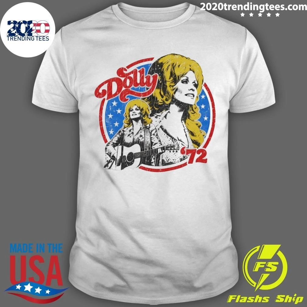 Dolly 72 Ringer Tee Vintage 70s Country Music Retro Shirt