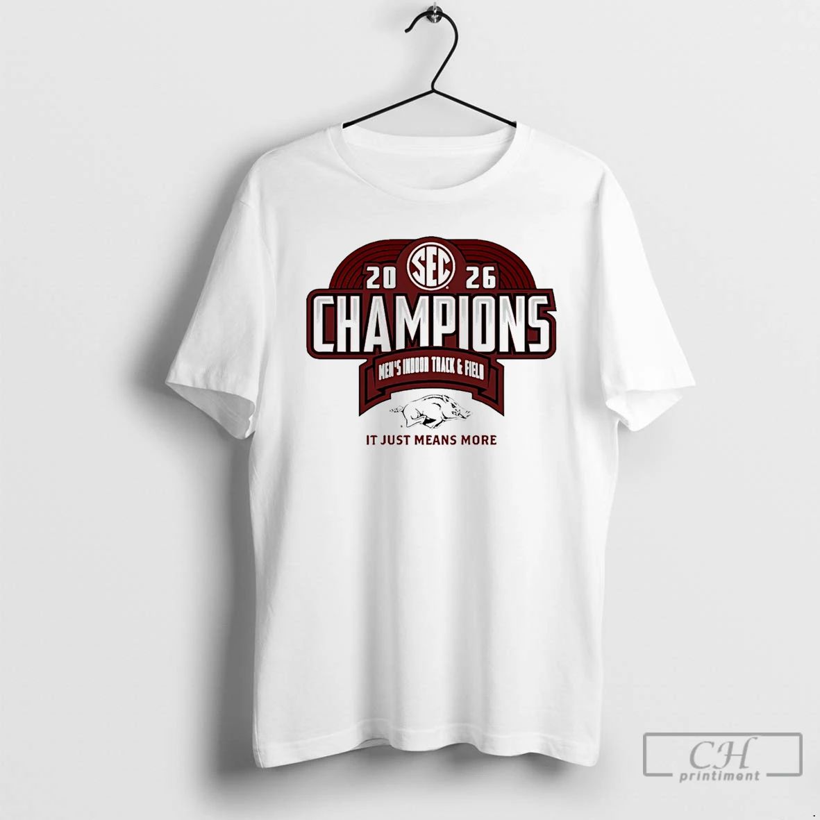 Classic Arkansas Razorbacks 2026 Sec Mens Indoor Track Field Champions Locker Room T Shirts Sweater