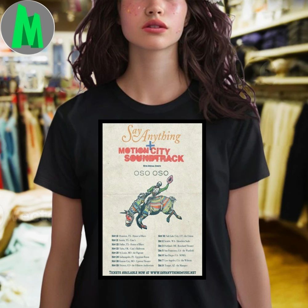 Say Anything and Motion City Soundtrack Fall Tour 2025 Poster Shirt