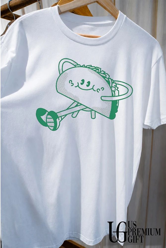 Green Taco cute walking mascot shirt