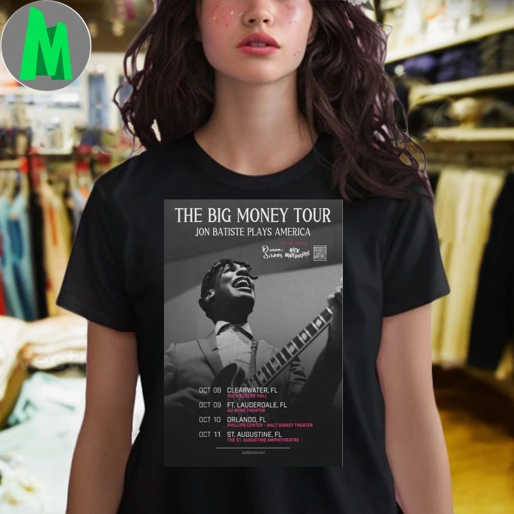 Jon Batiste Plays America The Big Money Tour Florida Oct 2025 Poster Shirt