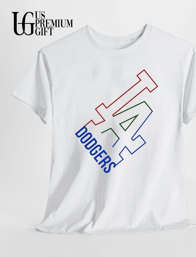 White Collar Los Angeles Dodgers logo shirt