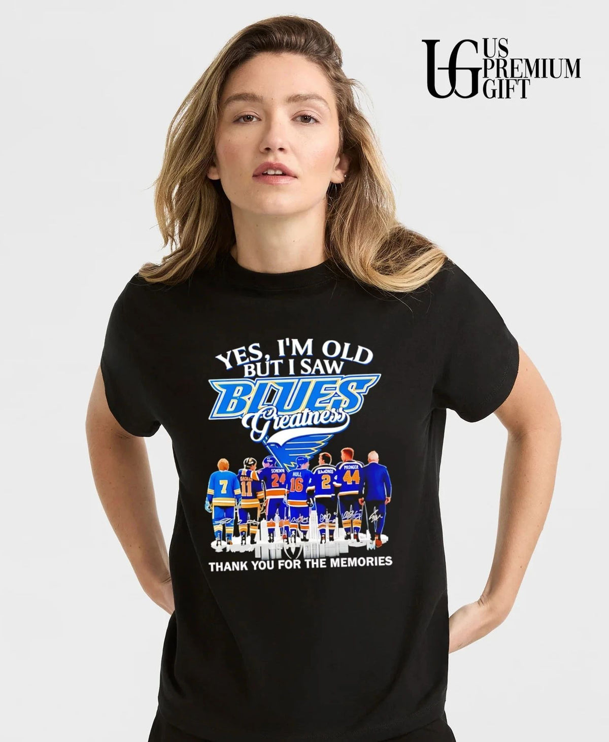 St. Louis Blues hockey yes I’m old but I saw Blues Greatness thank you for the memories signature shirt