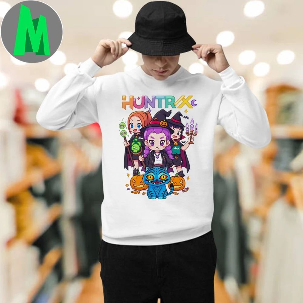 Spooky Huntrix Halloween Chipi Kpop Demon Hunters T-shirt