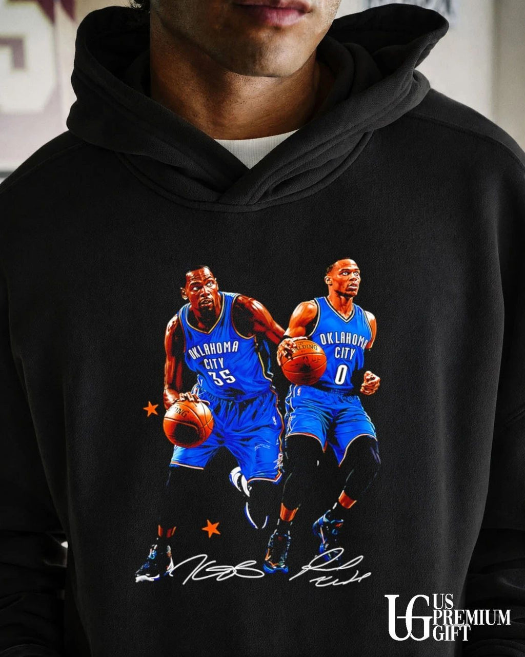 Russell Westbrook and Kevin Durant Oklahoma City Thunder NBA signature shirt
