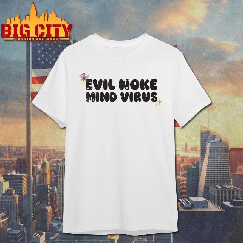 Evil Woke Mind Virus Graphic Shirt