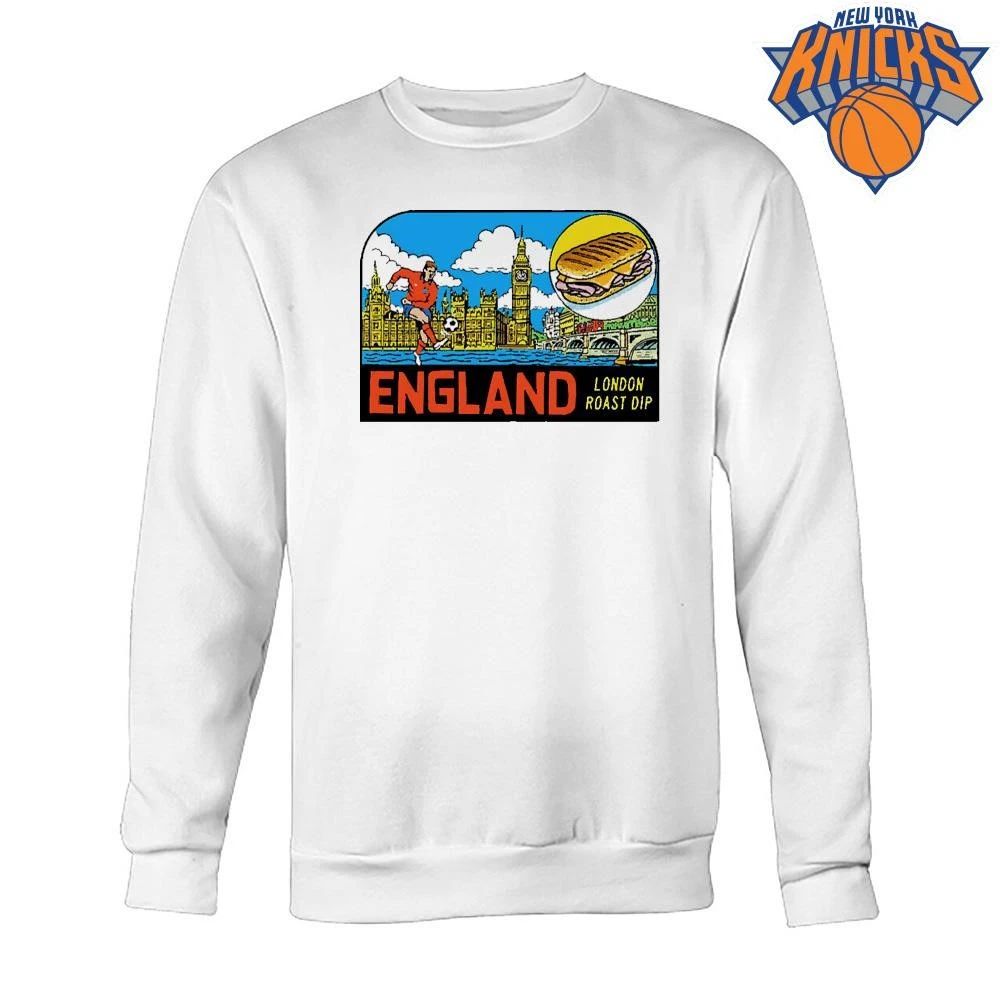 Vintage England Soccer London Roast Dip Big Ben Football Stadium Shirt
