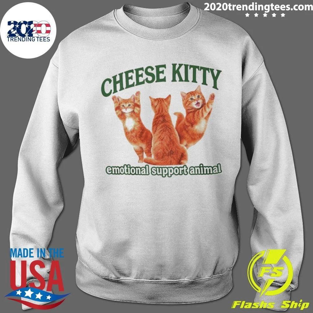 Cute Cats Cheese Kitty Emotional Support Animal Shirt