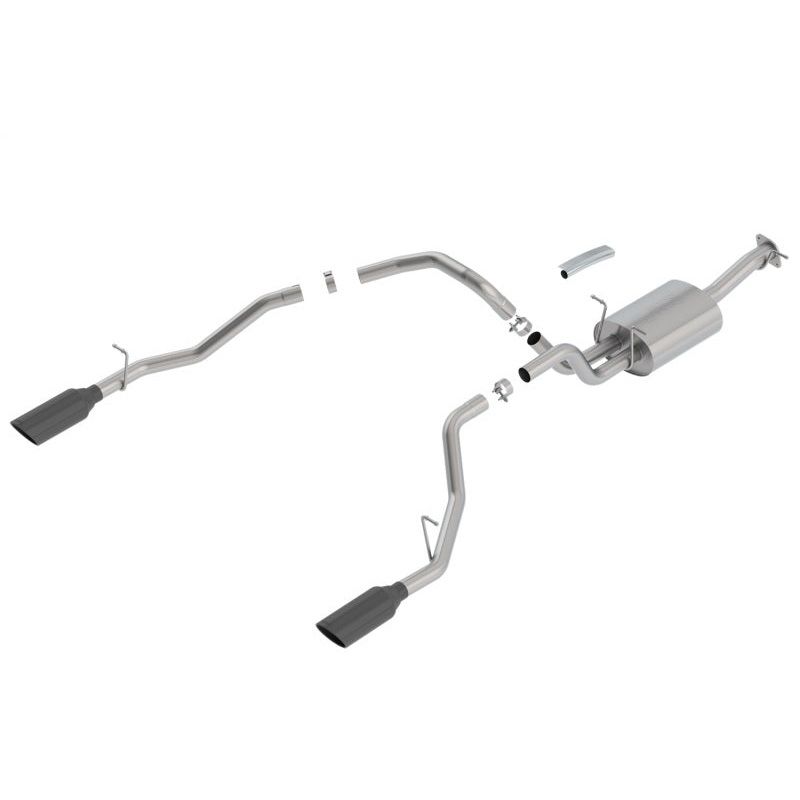 Borla 2019 RAM 1500 5.7L V8 AT 4DR Crew Cab Short Bed S-Type SS Catback Exhaust – Black Chrome Tip