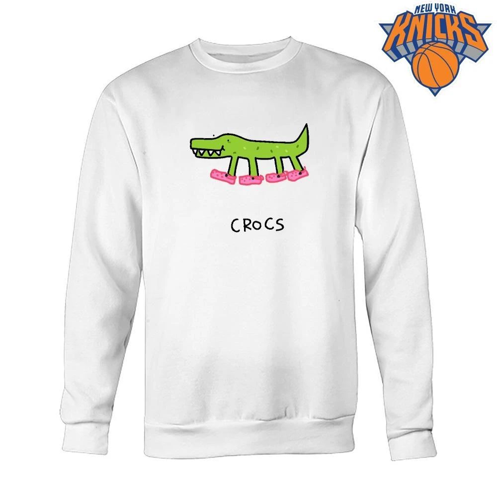 Crocs Crocodile Wearing Pink Shoes Funny Crocodile Parody Shirt