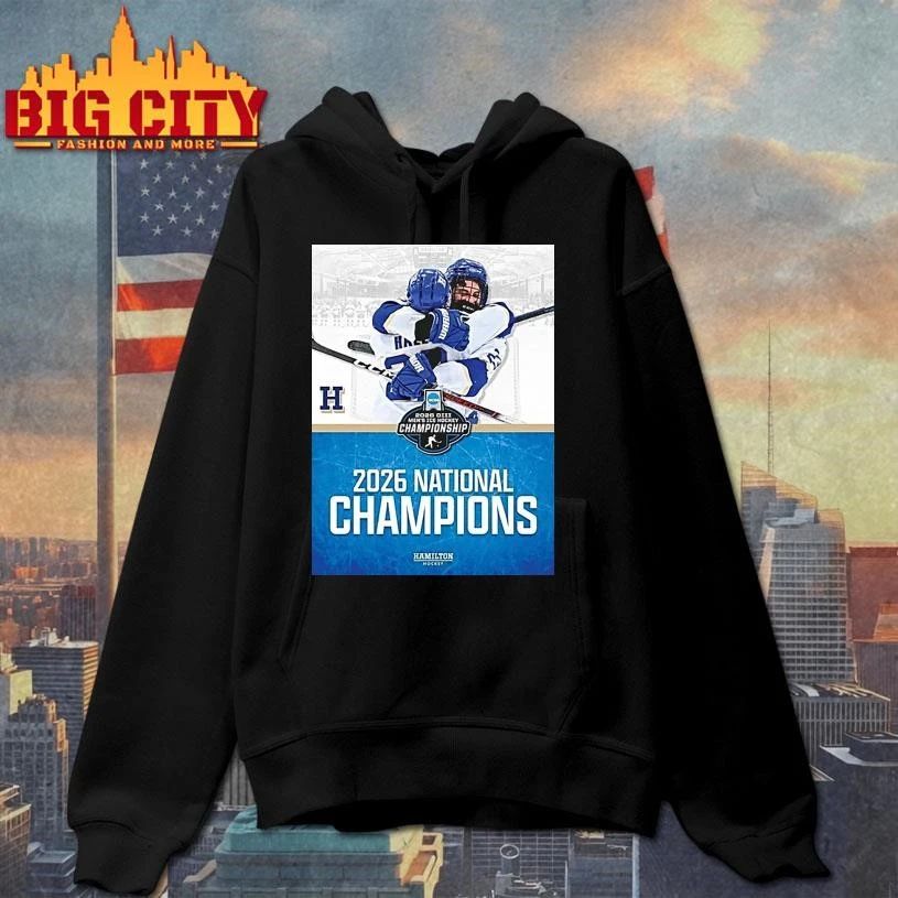 Hamilton College 2026 National Ncaa Division Iii Mens Ice Hockey Championship Shirt