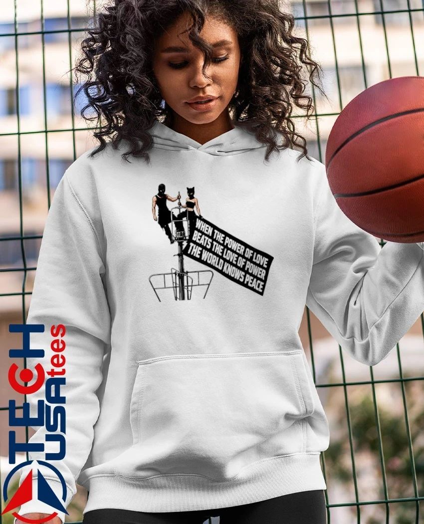 Empire State Building when the power of love beats the love of power shirt