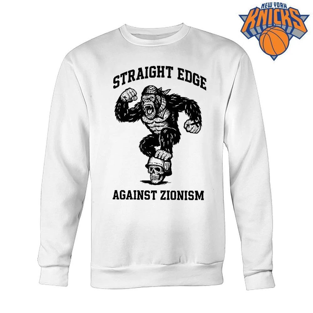 Straight Edge Against Zionism Gorilla Skull Hardcore Punk Shirt