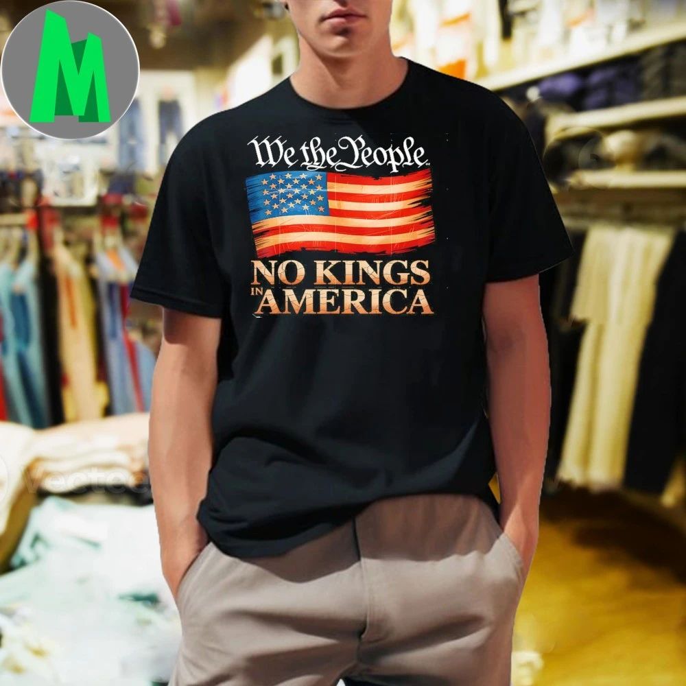 No Kings in America US Flag Shirt