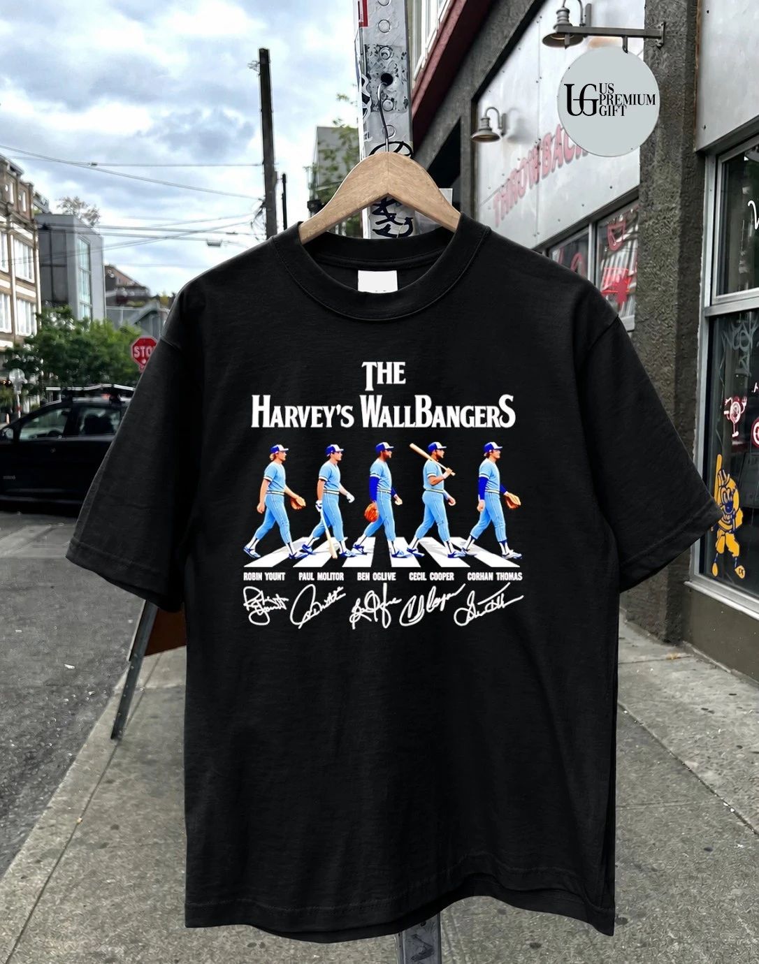 The Harvey’s Wallbangers Milwaukee Brewers Legends abbey road signature shirt
