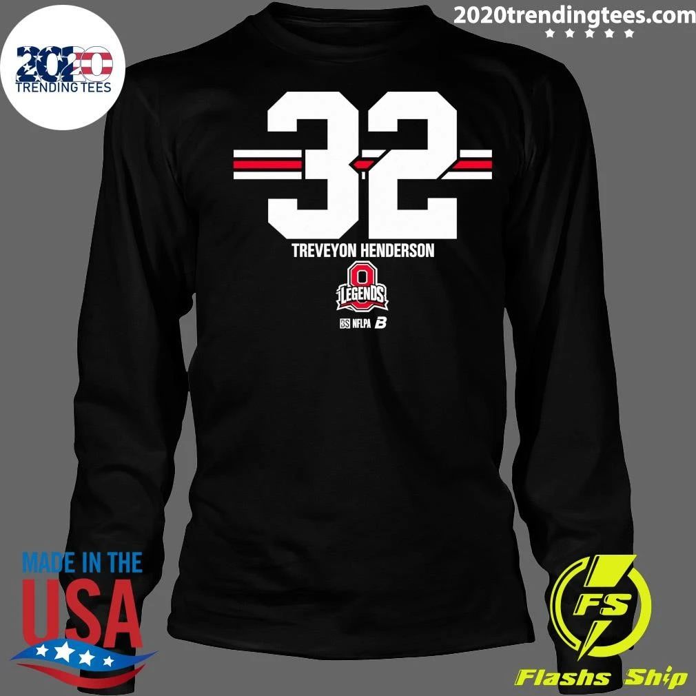 Ohio State Football TreVeyon Henderson 32 Stripe Shirt
