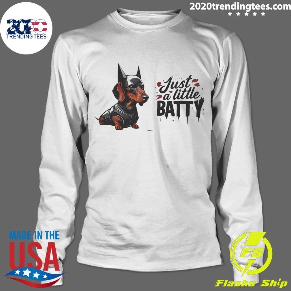 Just a Little Batty Dachshund Pet Dog Halloween Shirt