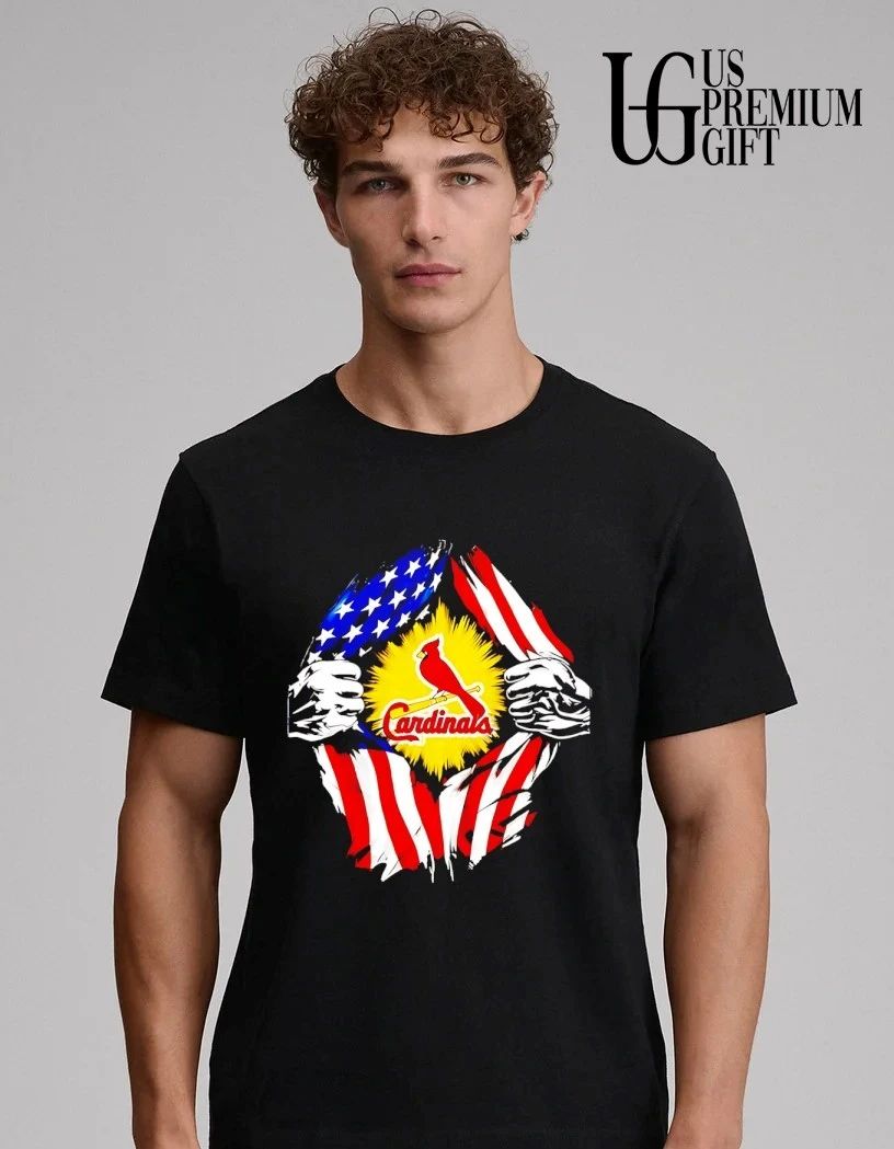 St Louis Cardinals inside me American flag logo shirt