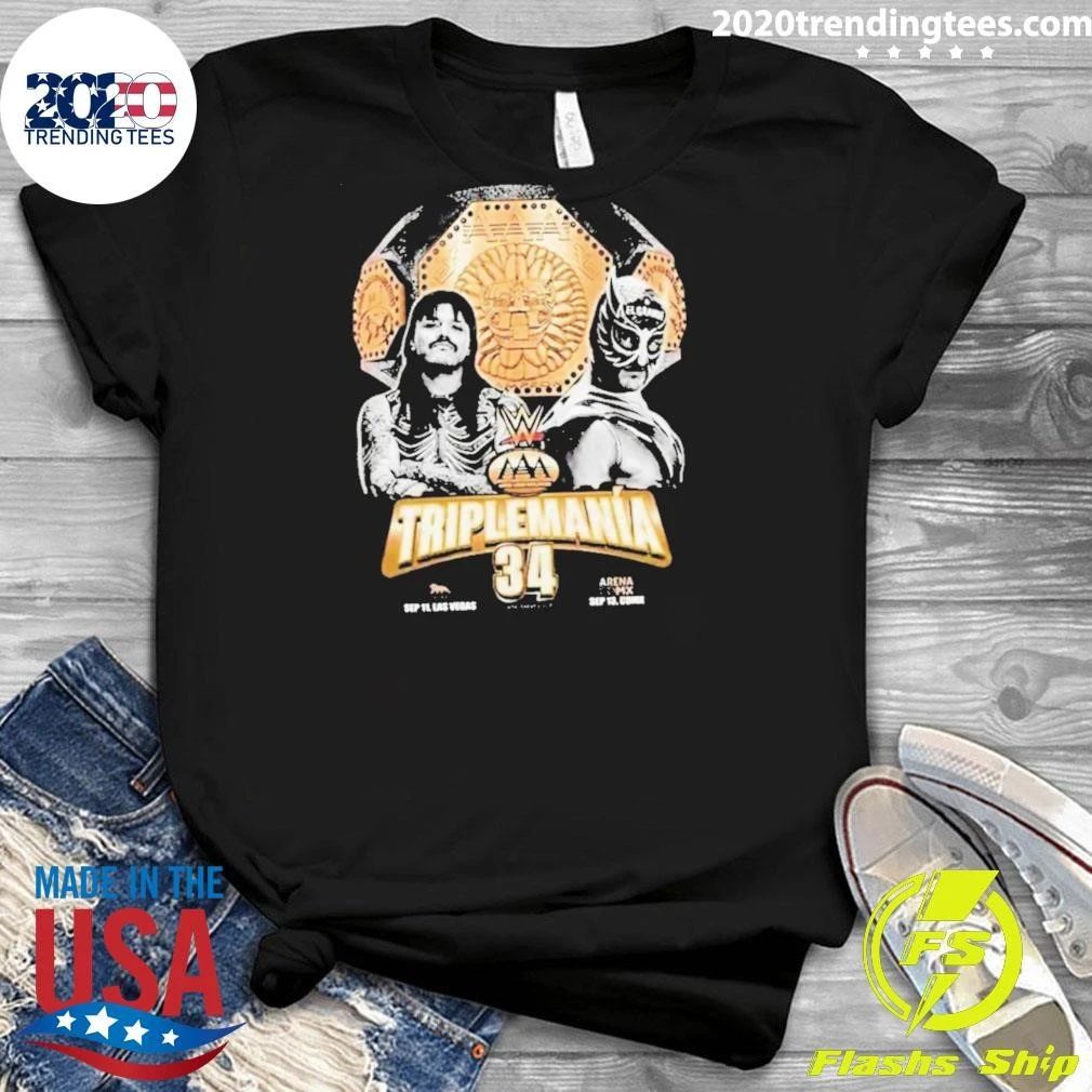 Triplemania 34 Lucha Libre Worldwide Event Poster Shirt