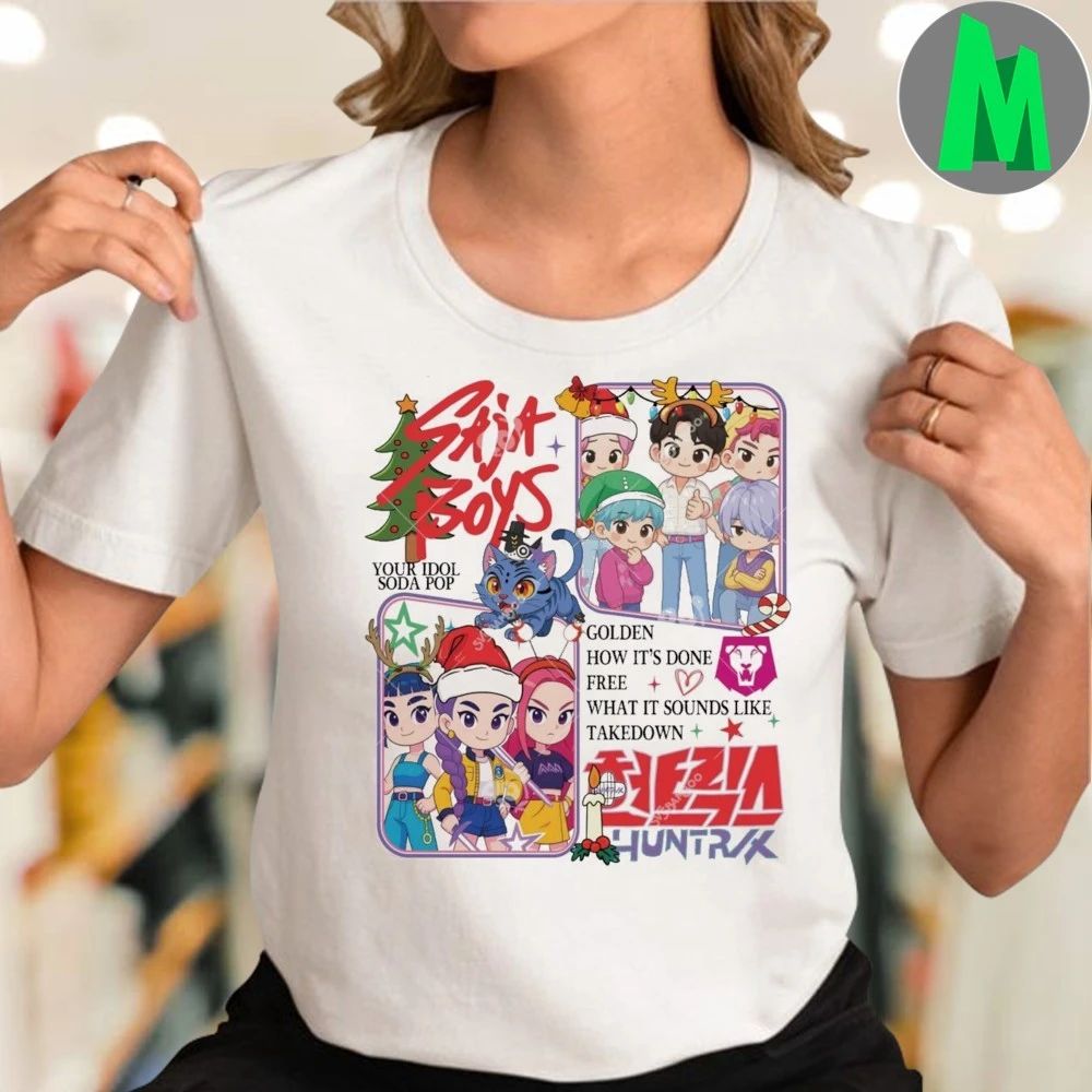 Huntrix Saja Boys Merry Xmas Kpop Demon Hunters Shirt