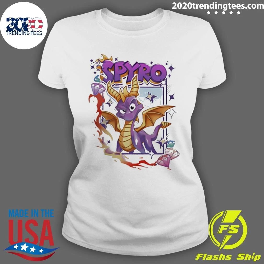 Purple Dragon Polaroid Spyro Cartoon Shirt
