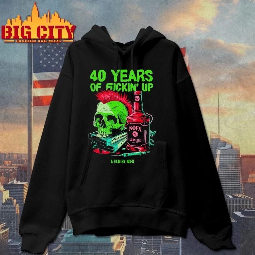 NOFX 40 Years Of Funkin’ Up Film Bottle Skull Shirt