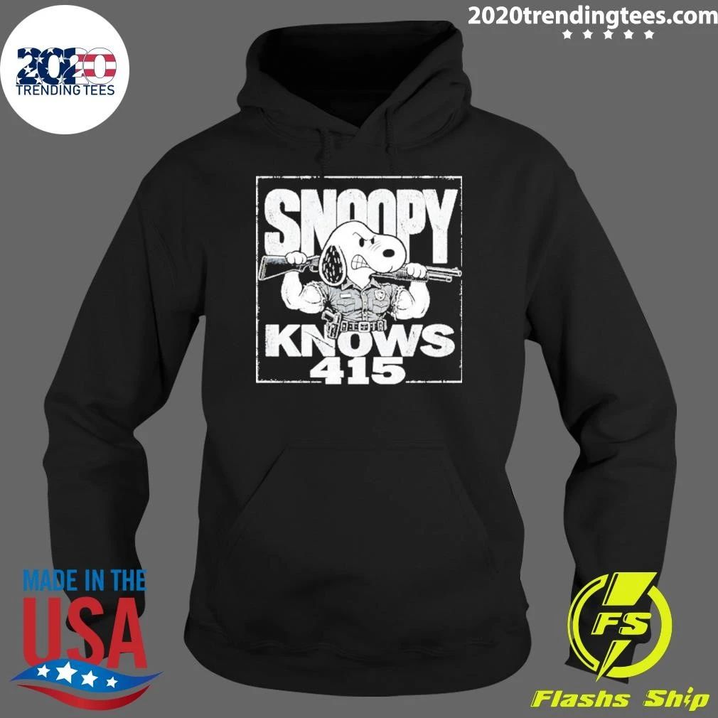 Noopy Knows 415 Peanuts Police Officer Gun Shirt