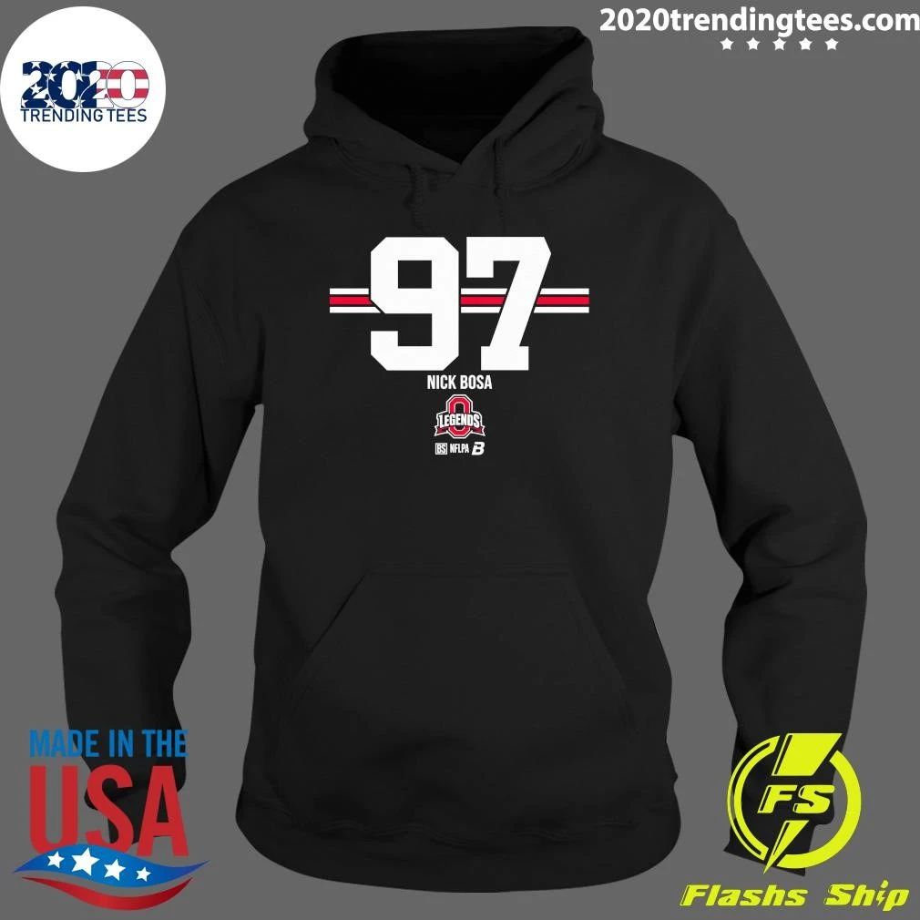 Ohio State Football Nick Bosa 97 Stripe Shirt