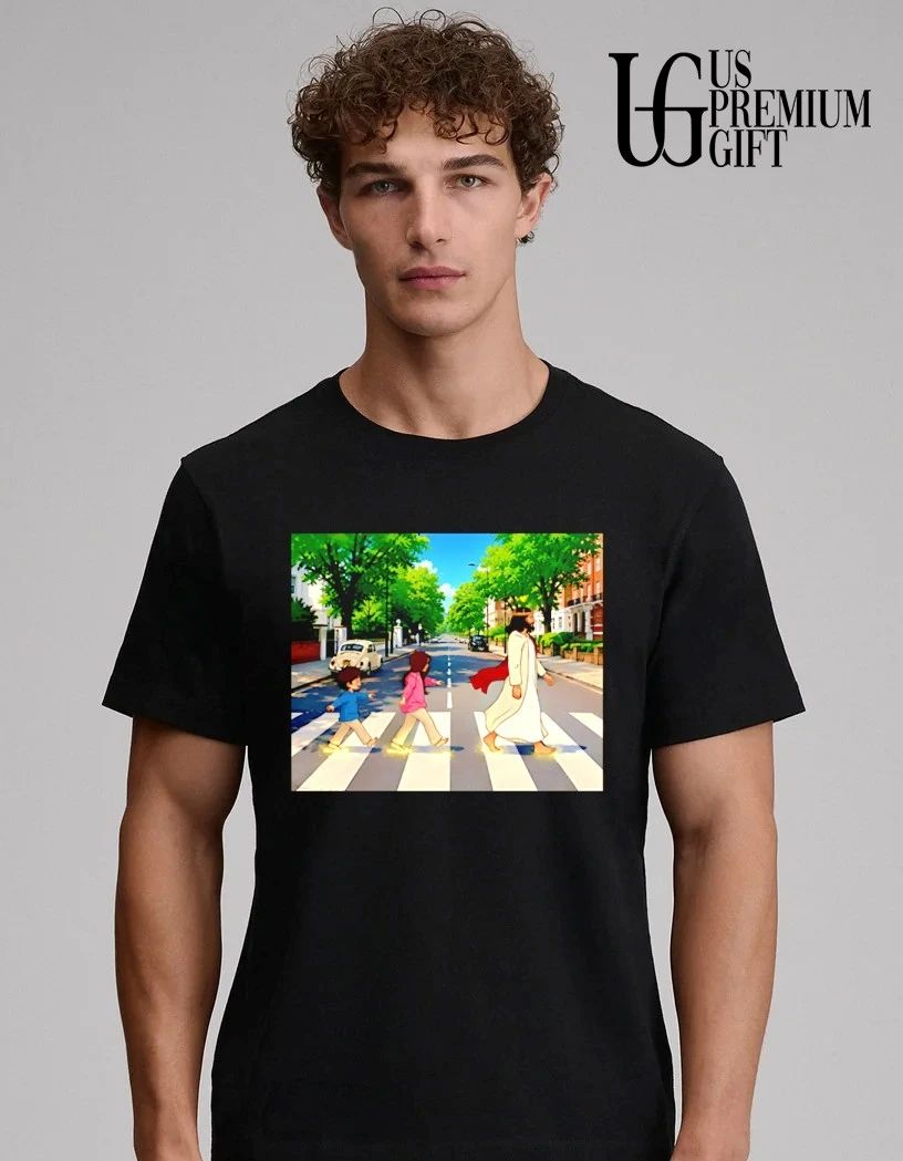 Follows Me Will Never Walk in Darkness abbey road shirt