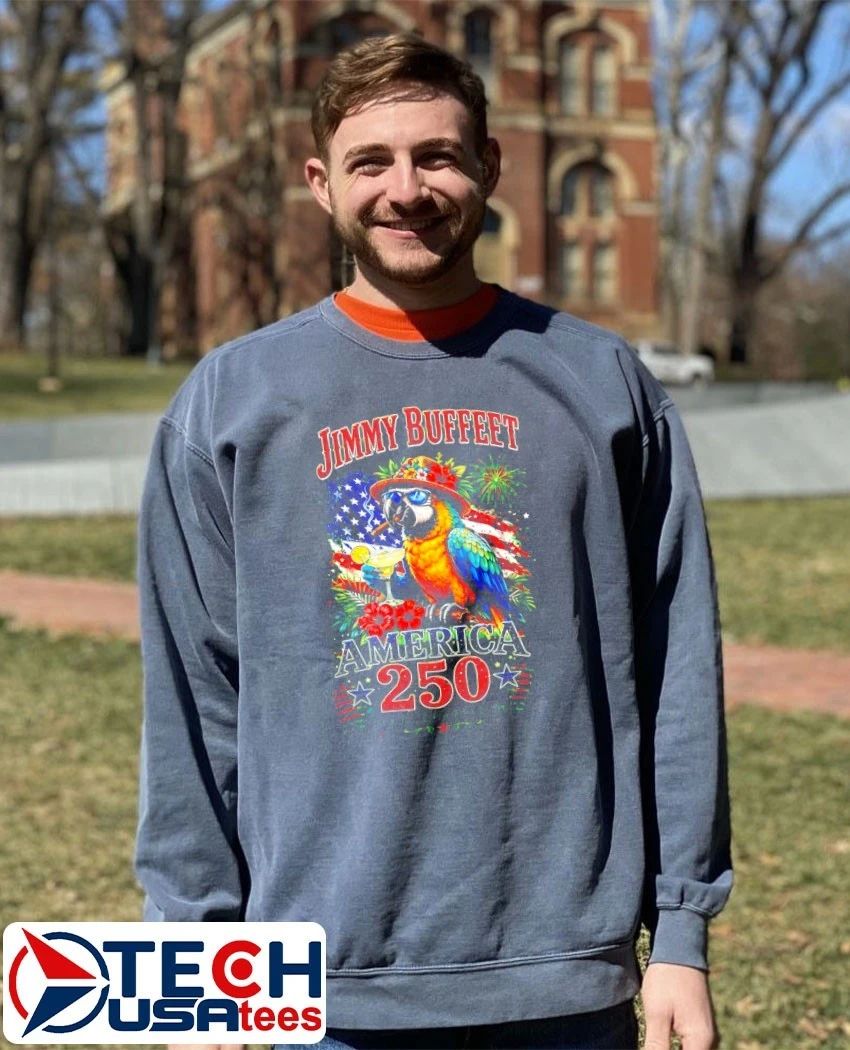 Jimmy Buffett America 250 Years Of Freedom Parrot smoking shirt