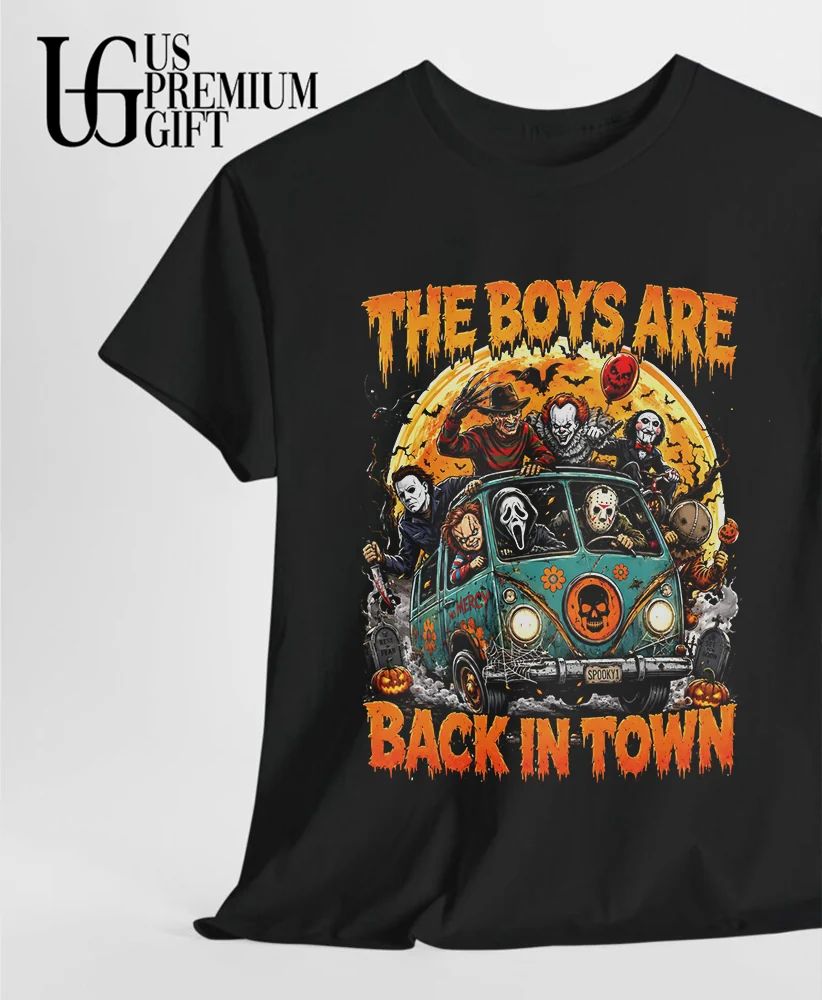 The Boys Are Back In Town horror characters Halloween 2026 shirt