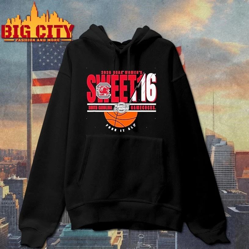 South Carolina Gamecocks Sweet 16 2026 Womens March Madness College Shirt