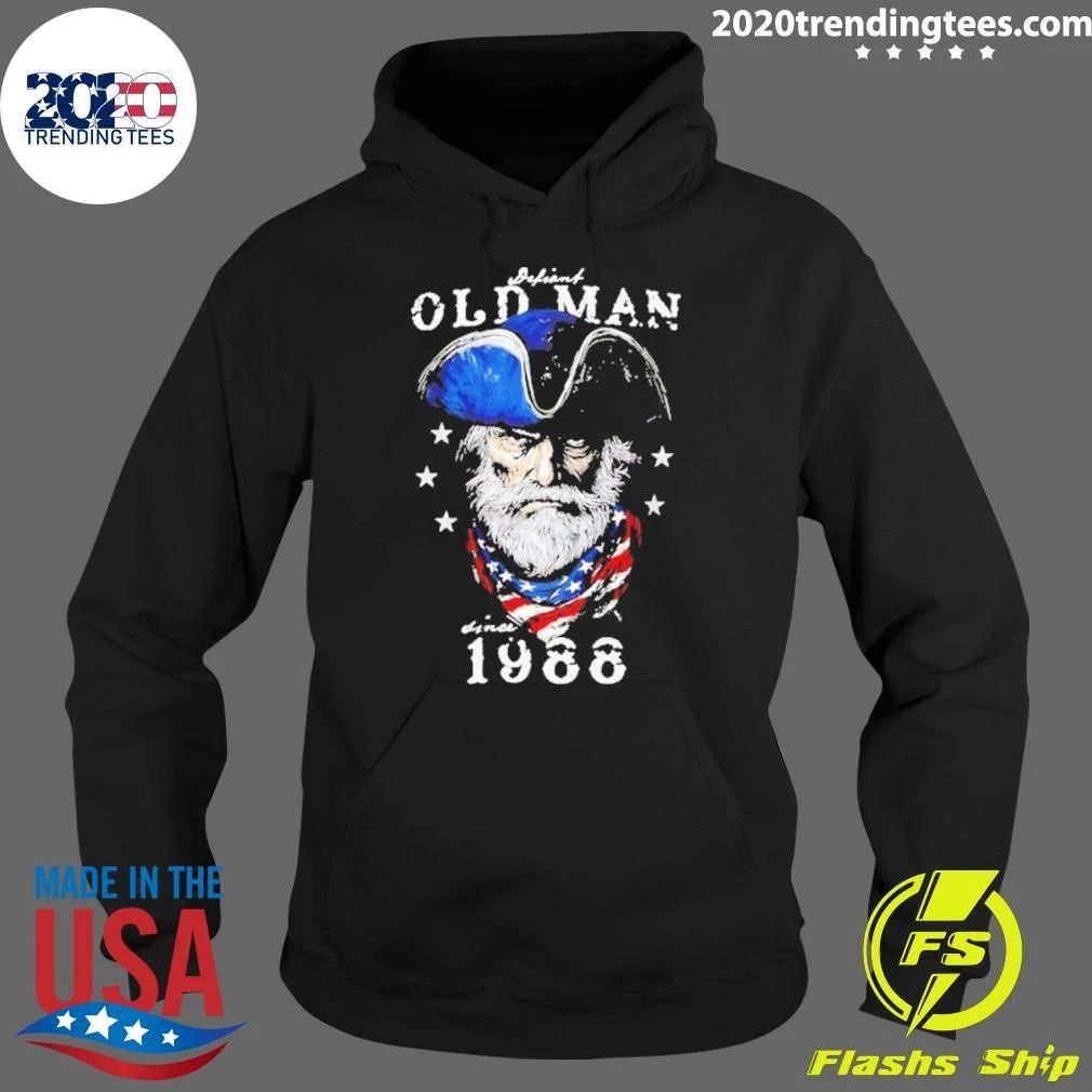 Defiant Old Man Since 1988 Birthday Patriotic Shirt