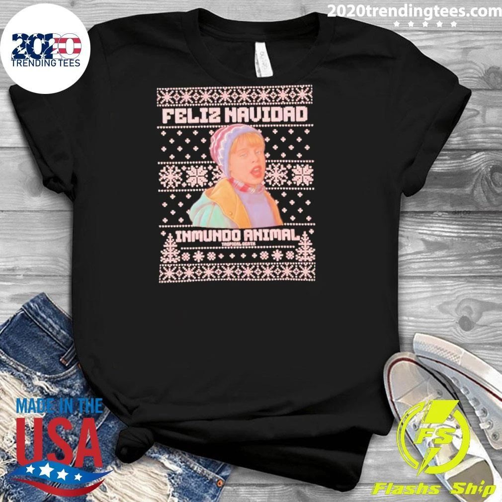 Feliz Navidad Inmundo Animal Ugly Christmas Shirt