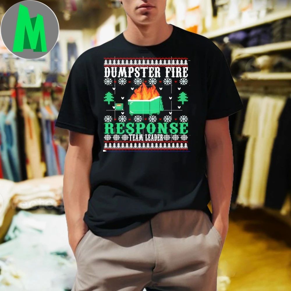 Dumpster Fire Response Team Leader Christmas Ugly Sweater Shirt