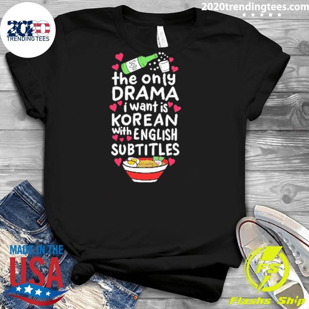 The Only Drama I Want Is Korean With English Subtitles Boxy Shirt