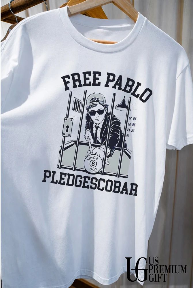 Pablo Escobar Billiards Free Pablo White 8 Out Pledgescobar shirt