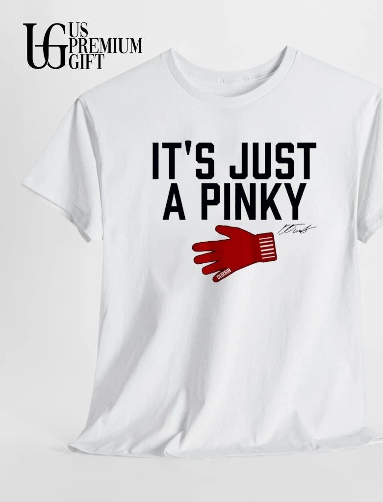 It’s just a pinky Caleb Durbin Boston Red Sox foam finger signature shirt