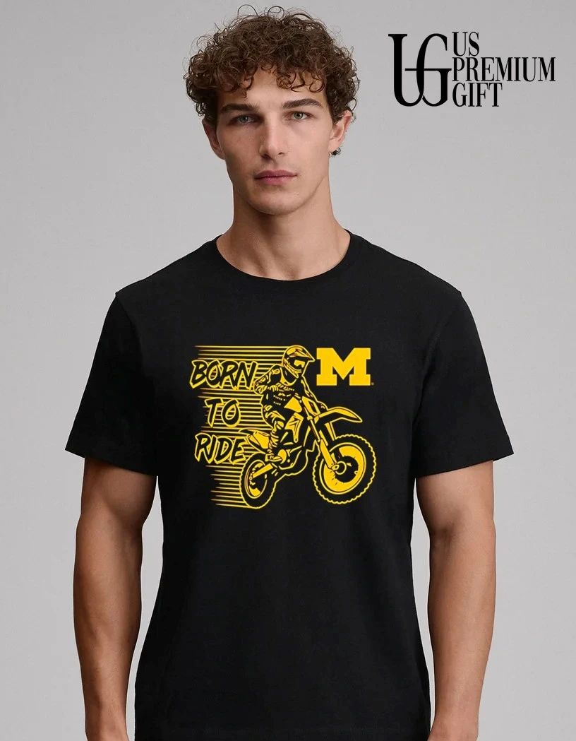 Michigan Wolverines Born to Ride Motocross shirt