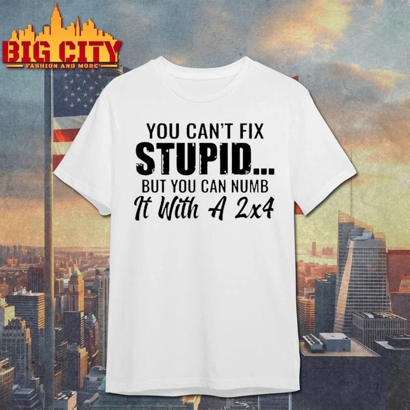 You Cant Fix Stupid But You Can Numb It With A 2×4 Graphic Shirt