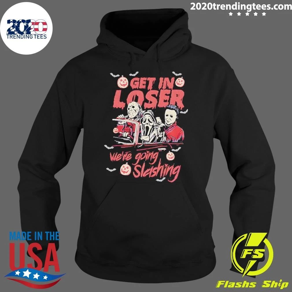 Horror Villains Jason Ghostface Michael Get In Loser We’re Going Slashing Halloween 2026 Shirt