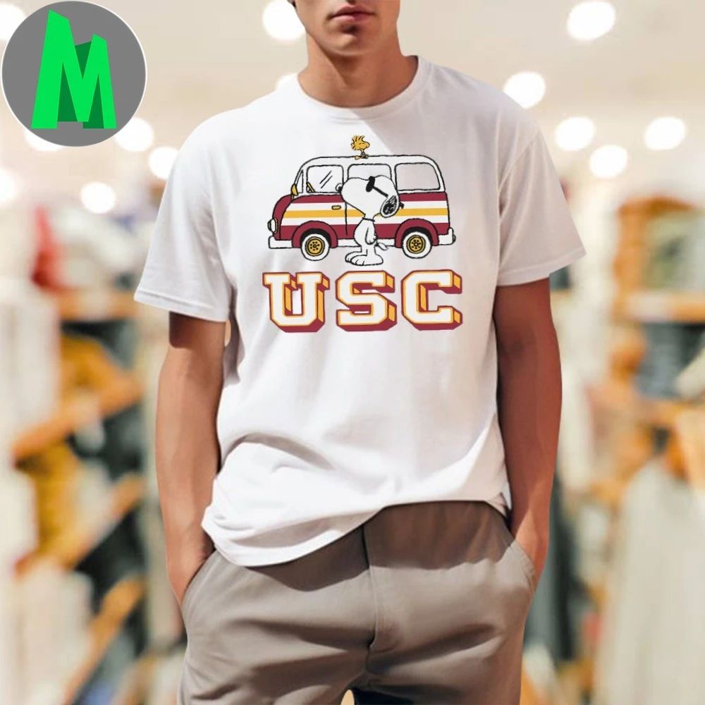 USC Trojans Unisex Youth Gray Peanuts Joe Cool Van Shirt