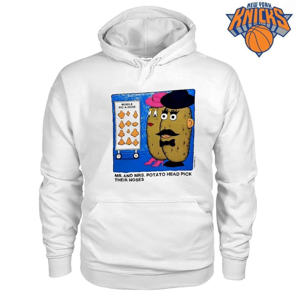 Vintage Mr And Mrs Potato Head Pick Their Noses Cartoon Graphic Retro Shirt
