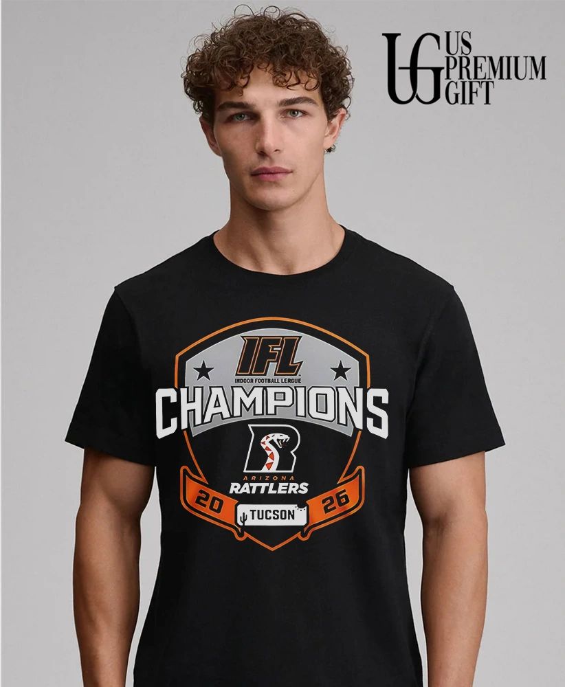 Arizona Rattlers 2026 Indoor Football League National Champions logo T-shirt