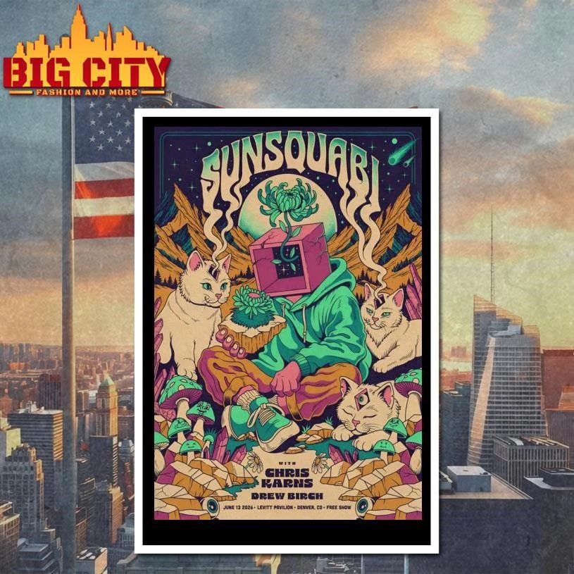 Sunsquabi Denver CO On June 13 2026 Poster Shirt