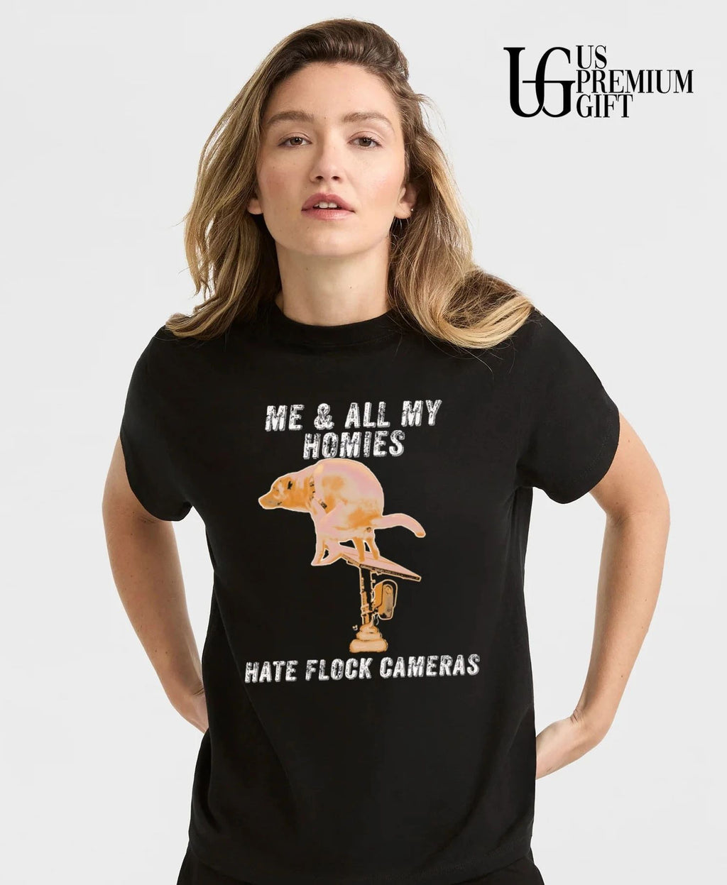 Dog me and all my homies hate flock cameras shirt