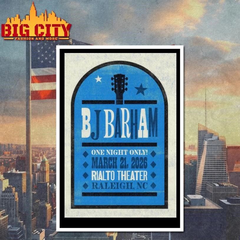 BJ Barham of American Aquarium at the Rialto Theatre in Raleigh, NC Mar 21 2026 Poster Shirt