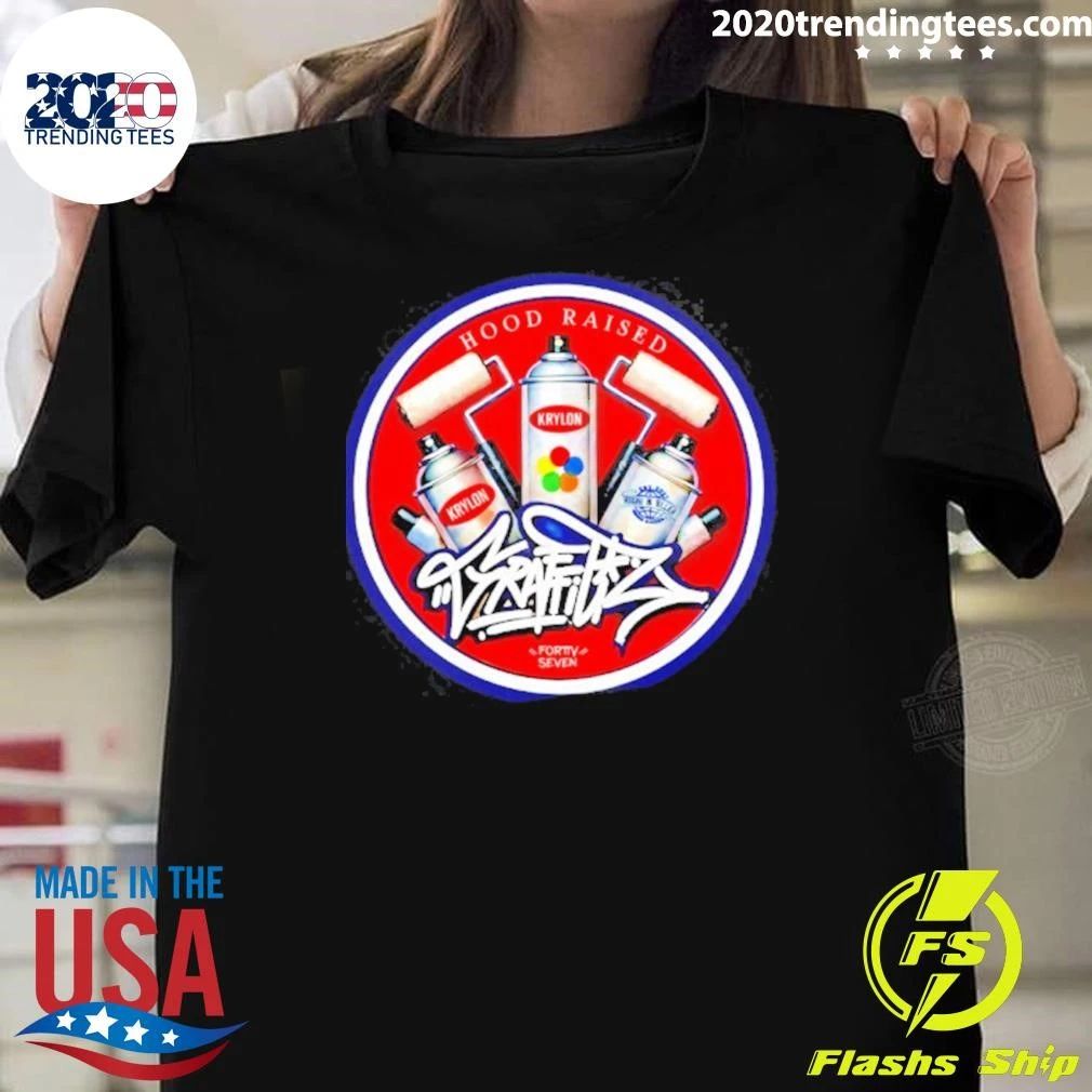 Hood Raised Krylon Graffiti Logo Shirt